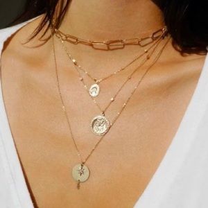 Banana Republic Multi-Chain Coin Necklace